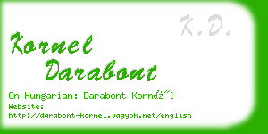 kornel darabont business card